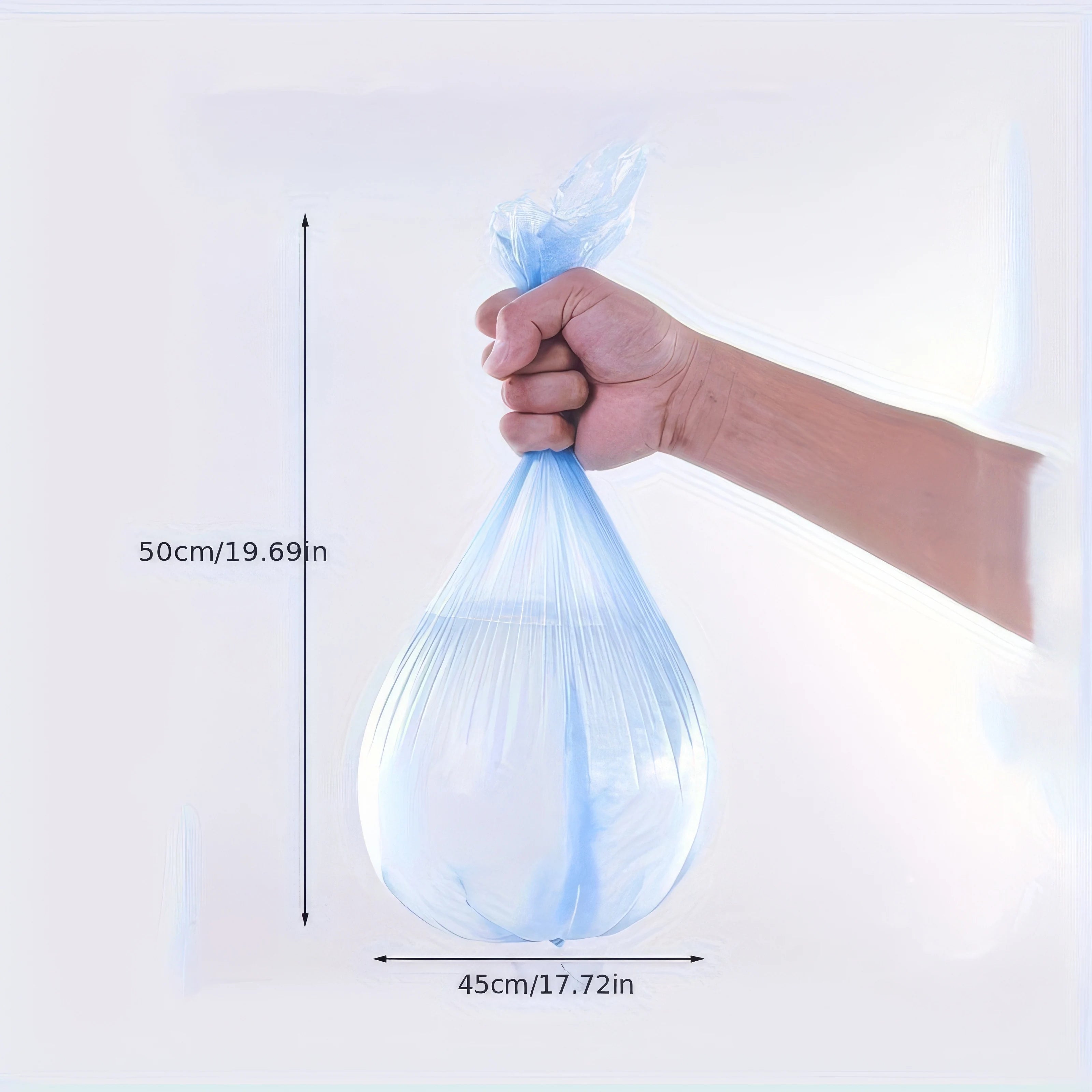 300 Blue Garbage Bags. Leak Proof and Odor Proof. Multi-purpose and Suitable for Kitchen, Bathroom, Bedroom, Living Room