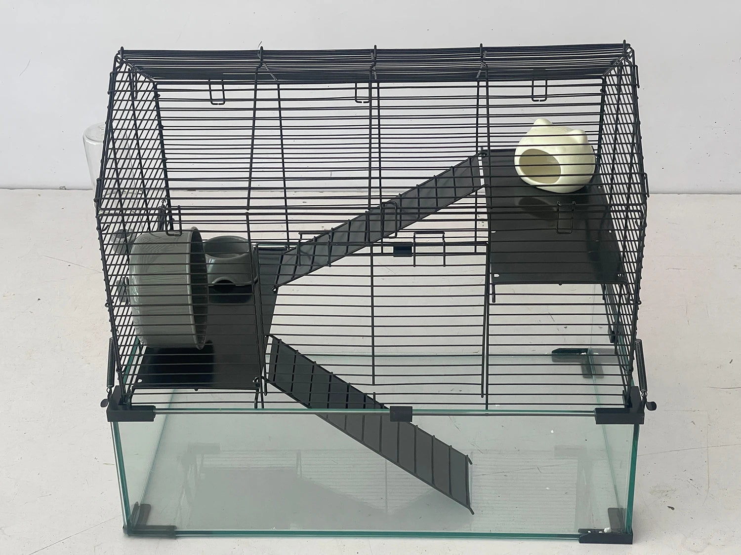 Small Animal Cage Habitats with Water Bottle for Rats Hamsters & Hedgehogs Guinea Pigs