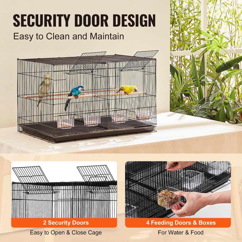 30In Flight Bird Cage that's Stackable, Divided with Handle and Perche