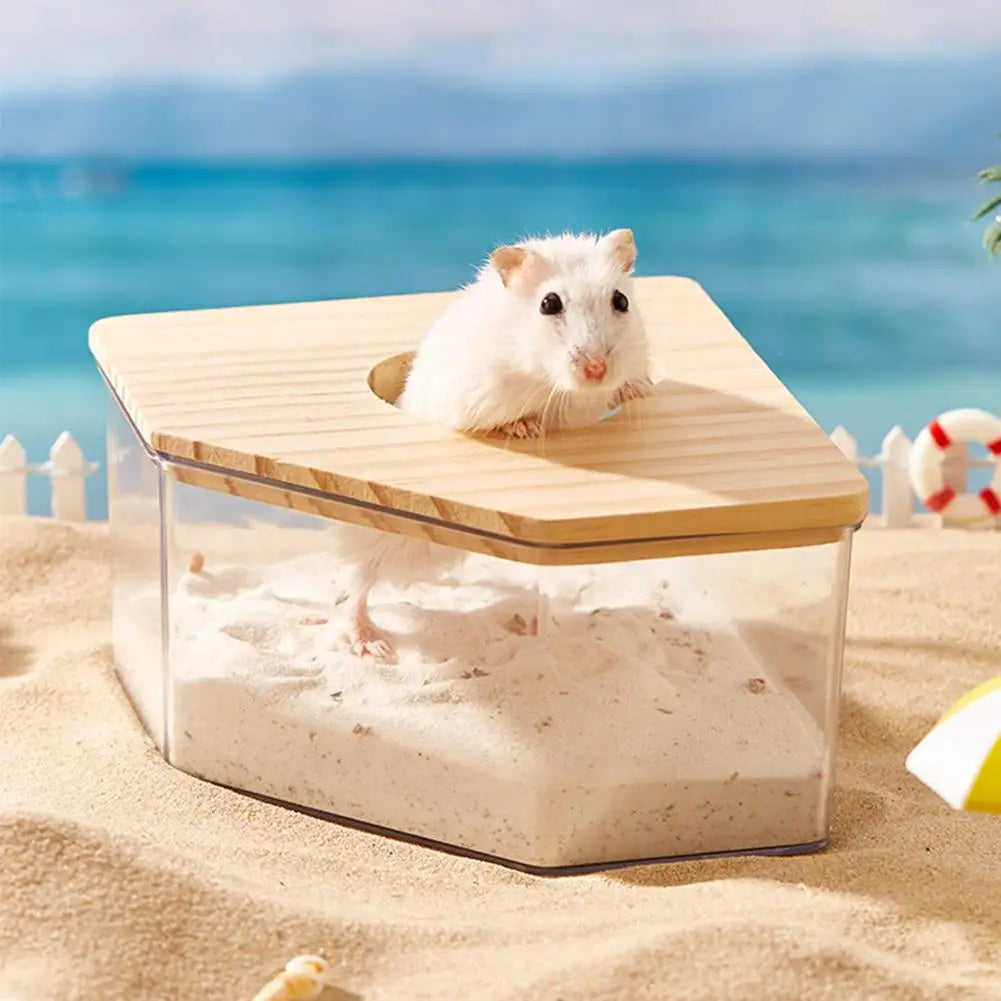 Acrylic Fully Transparent Large Pet Hamster Sand Bath