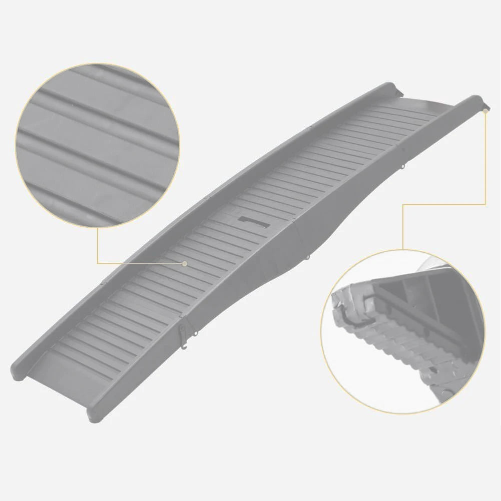 Folding Car Ramp for Dogs. Non-Slip Rug Surface.
