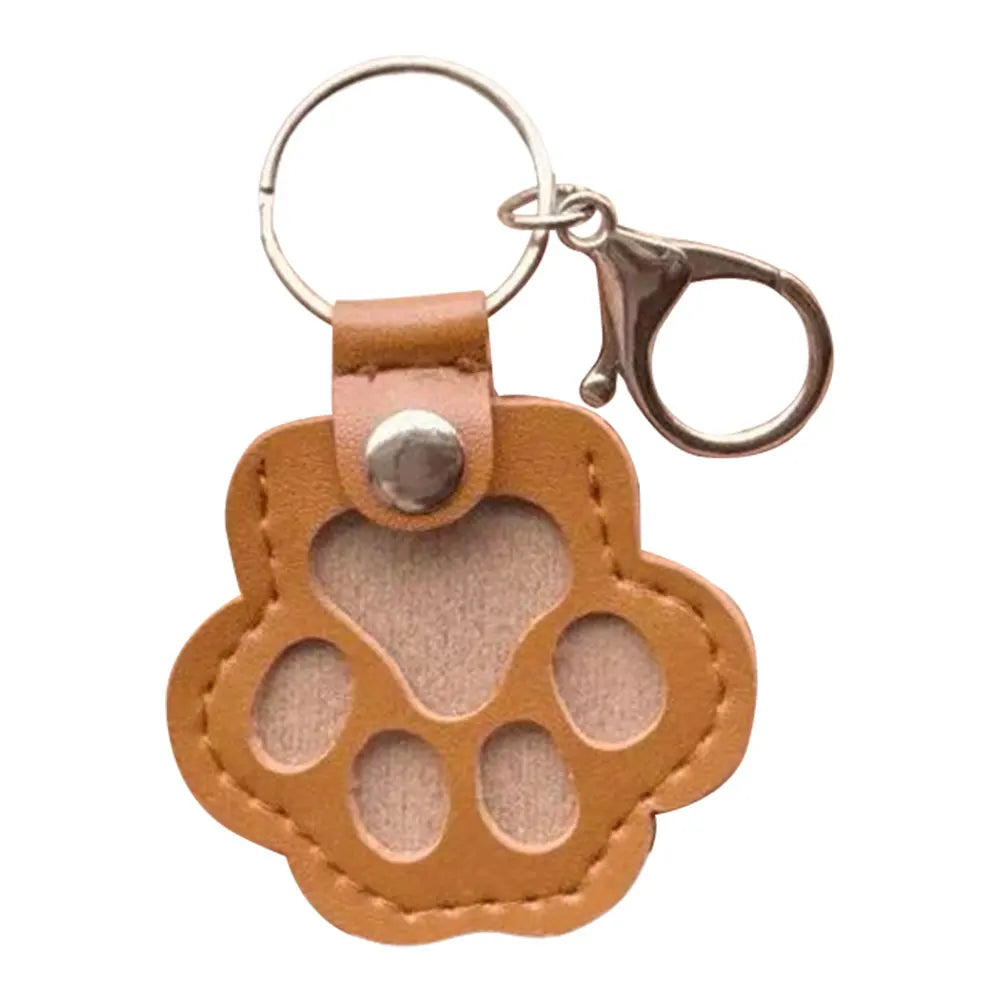 Adorable Paw Print Keychains Commemorative Pet Hair Storage Bag for Pet Lovers