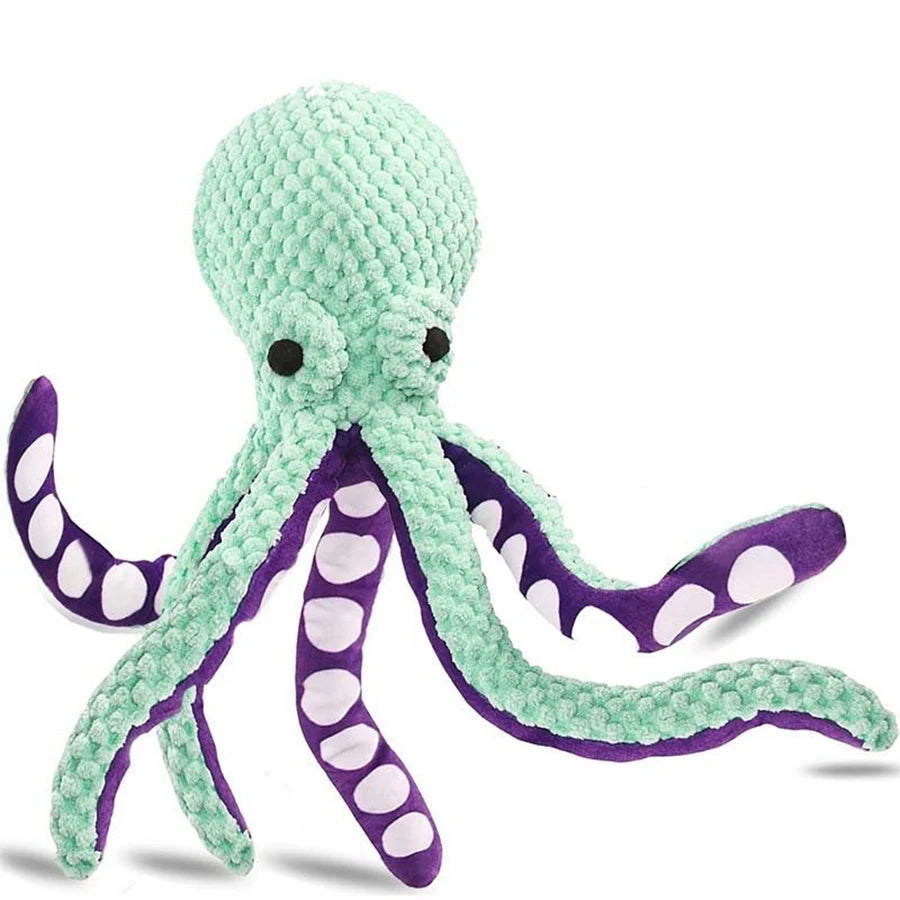 Dog pet plush octopus toy. Interactive sound. Anti-demolition home. Large and small dog boredom companion toy