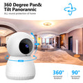 Small Security Cam. 2K Pet Camera with Phone App, 360° Pan Wifi Camera with Human Detection and Night Vision