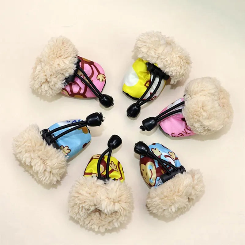 4 Pack Winter Dog Boots