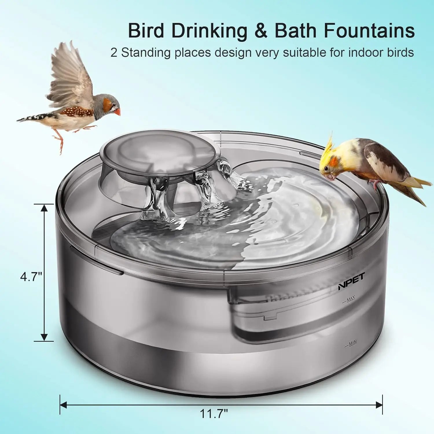 Dog Water Fountain, 170oz/1.3Gallon/5L Large Automatic Pet Water Dispenser