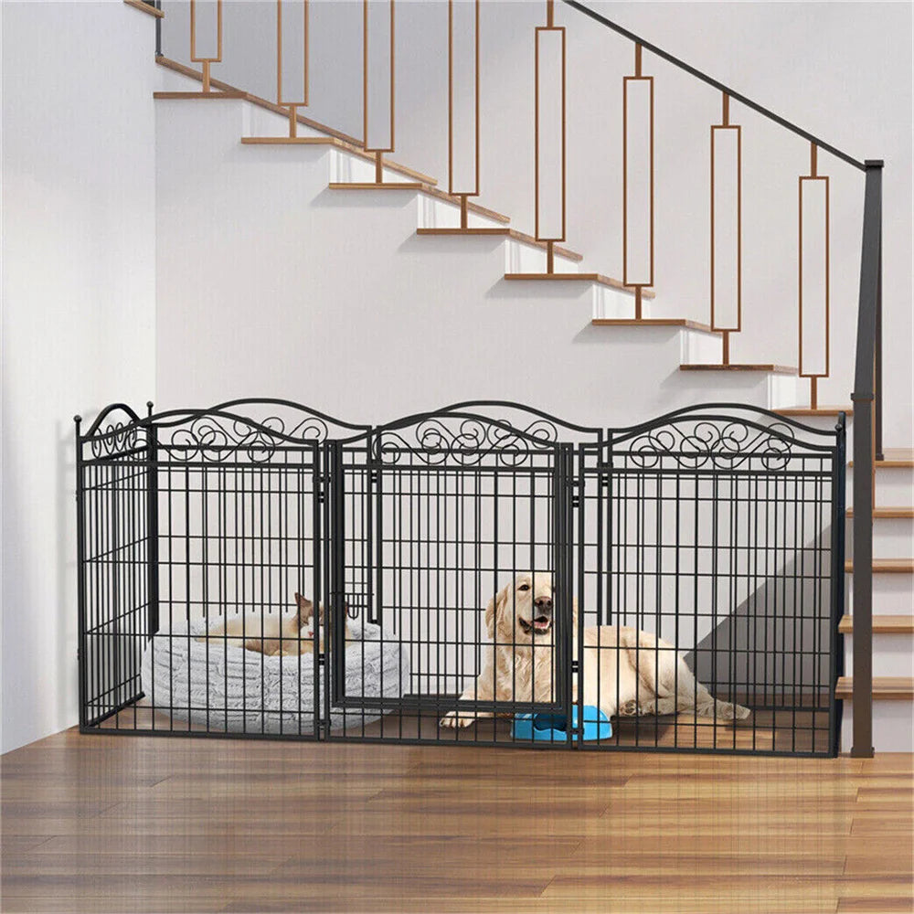 Heavy Duty Dog Playpen. 8 Panels Pet Kennel Pen