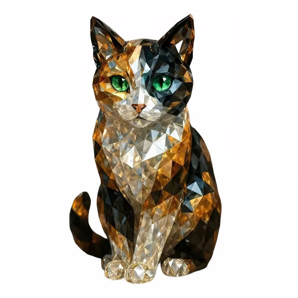 Fake Crystal Animal Sculptures Cat/Dog Figurines