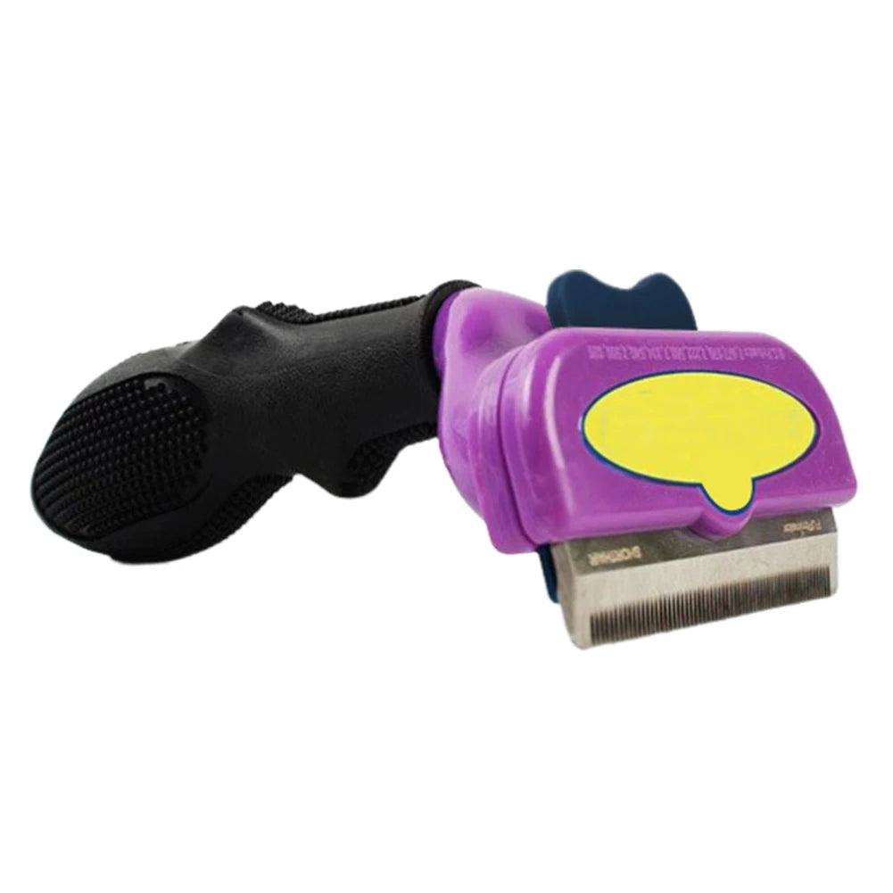 Deshedding Brush. Removes Loose Hair and Tangles. Self Cleaning