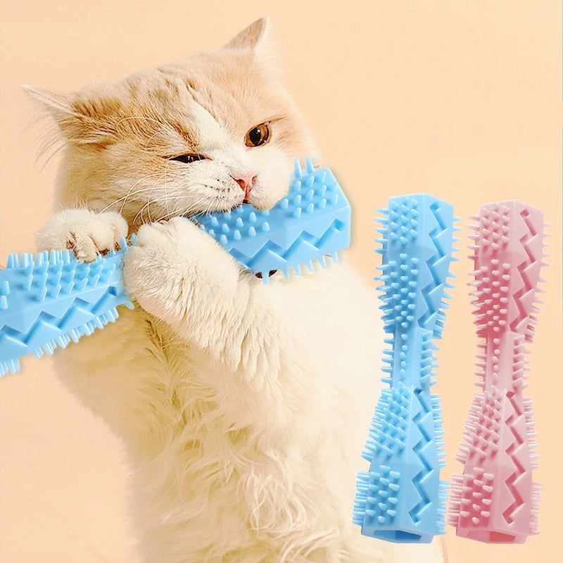 Dog Teething Toy. Chew Stick Bite Resistant Fun. Leak Proof Food Toy. Pet Teether Cleaner Stick