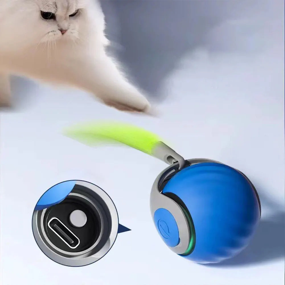Automatic Moving Cat Toy Ball. Smart Cat Toys. USB Rechargeable.