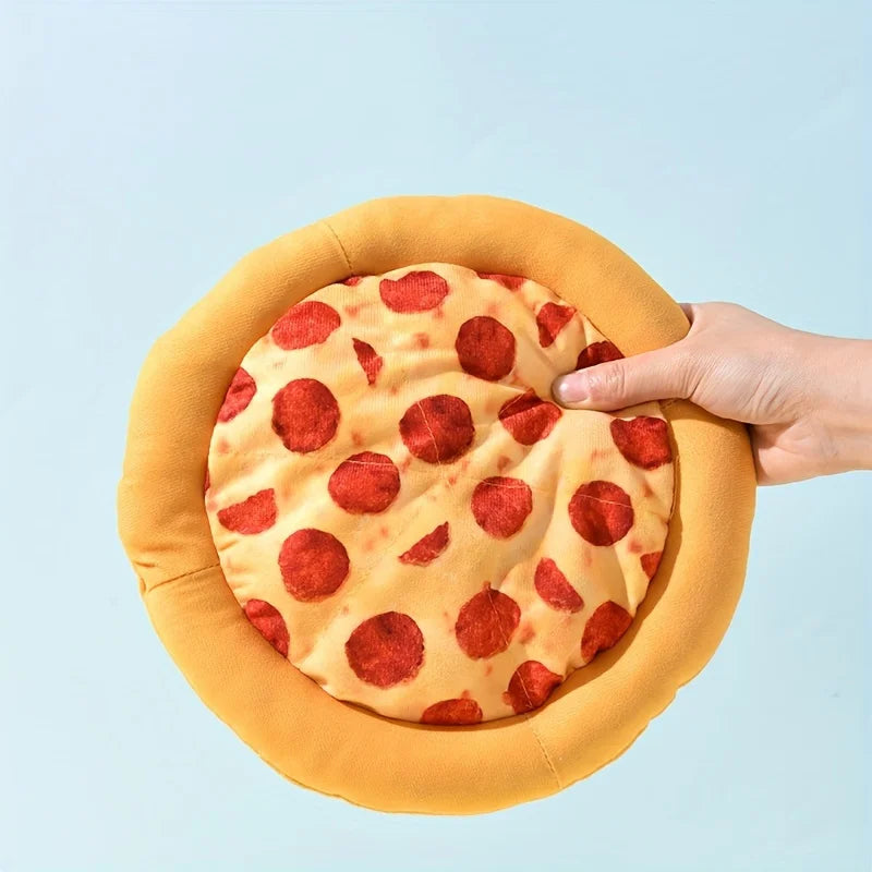 Squeaky Plush Pizza & Shrimp Dog Toy