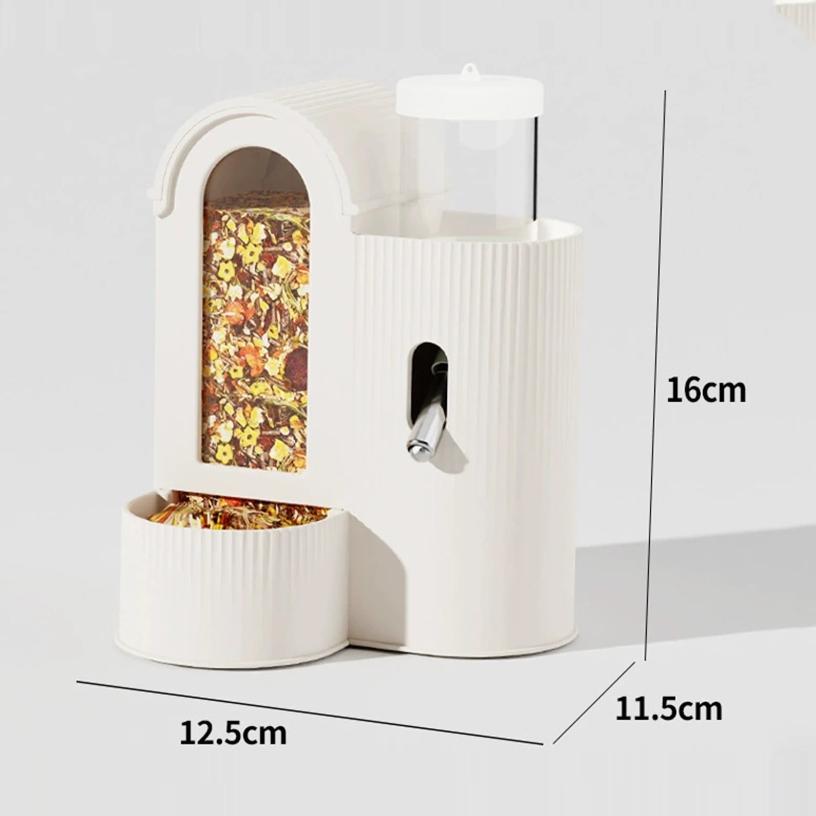 2-in-1 Automatic Food Bowl Leak-Resistant Hamster Feeder And Waterer. Automatic Food Dispenser