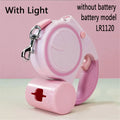 Dog Leash With Led Lights and Garbage Bag Holder