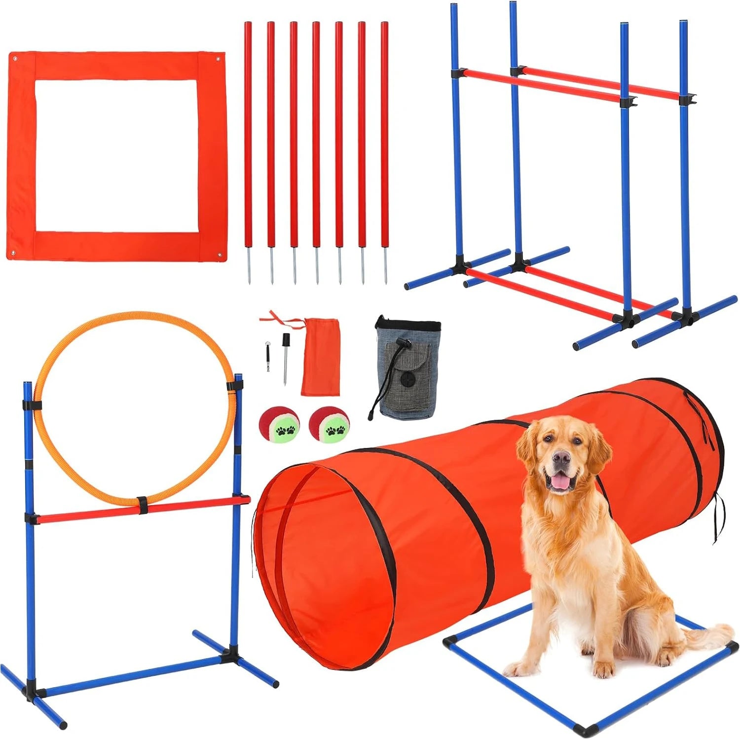 87 Pcs Dog Agile Training Equipment Set