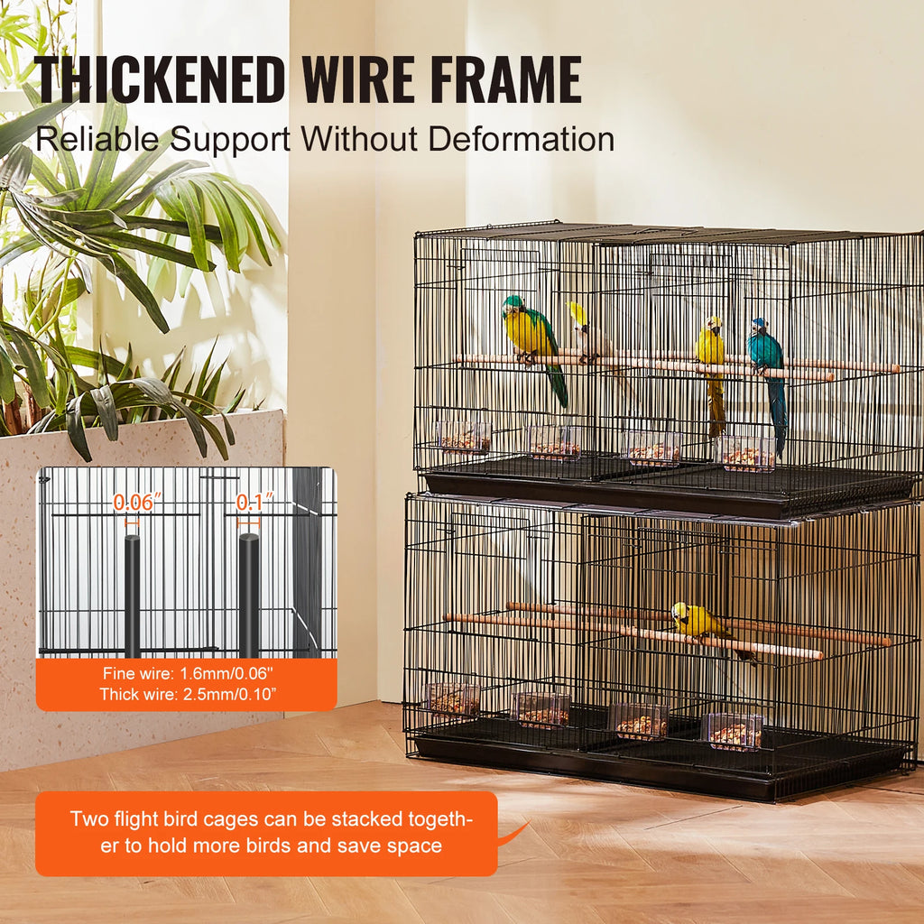 30In Flight Bird Cage that's Stackable, Divided with Handle and Perche