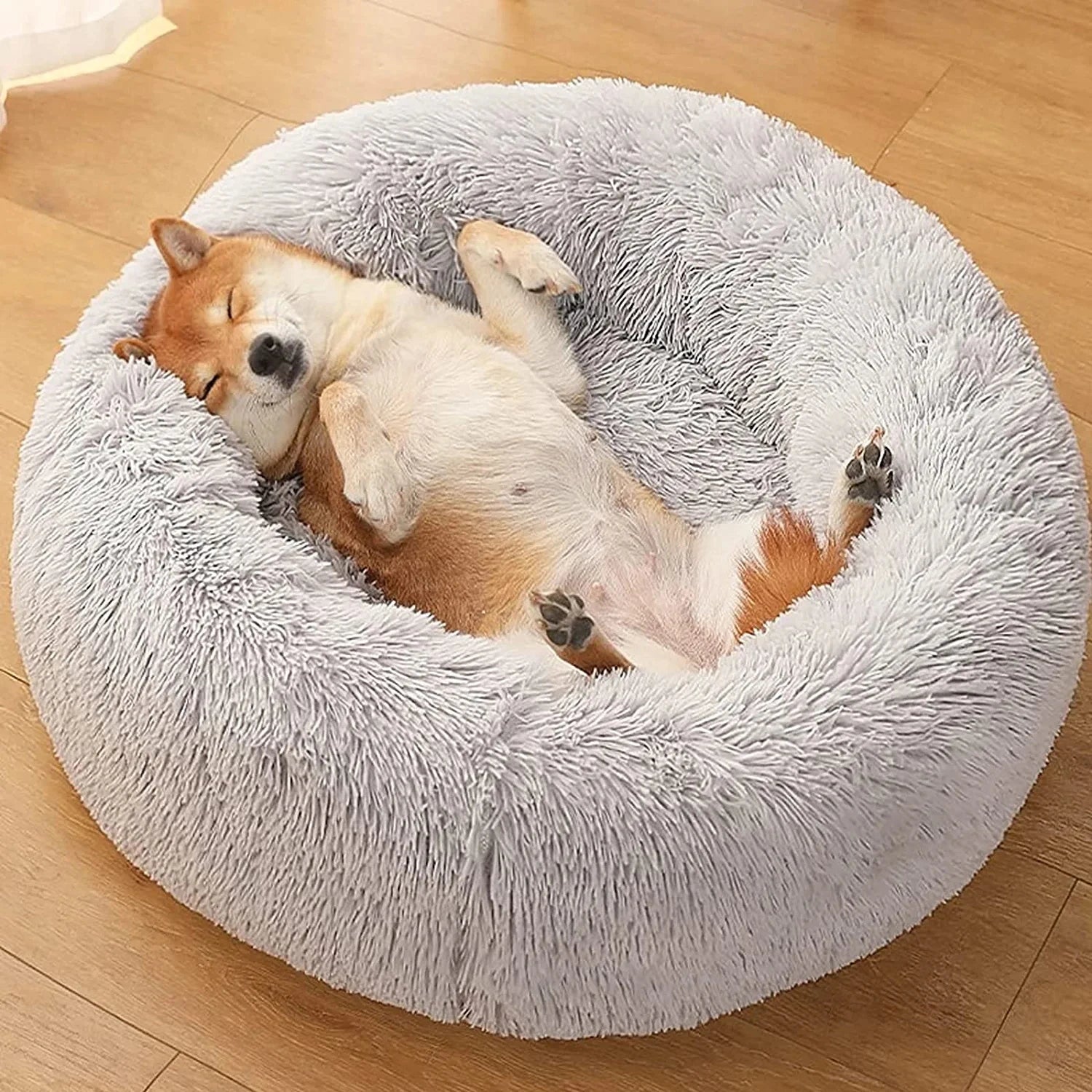 Donut Dog Bed, Warm, Soft and Long Plush