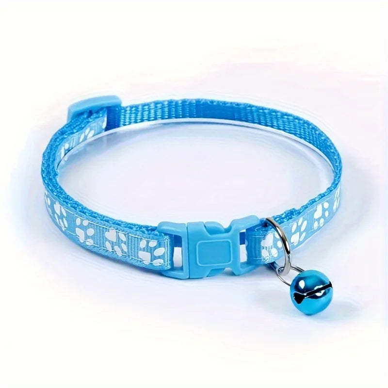 Fashion Pet Cats Collar. Colorful Pattern. Cute Bell.