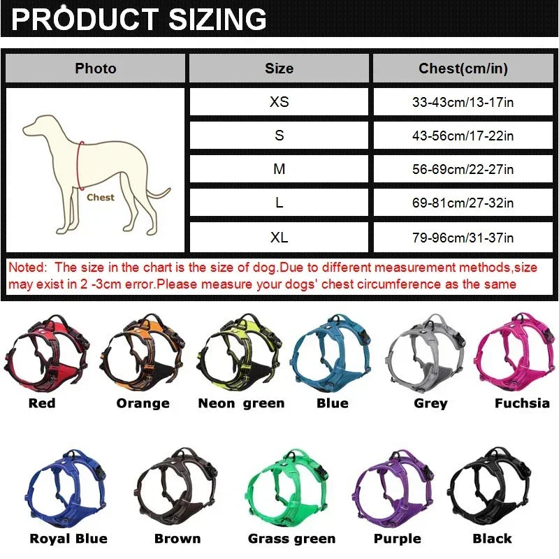 Pet Dog Harness Reflective Adjustable Breathable Vest for Small, Medium, Large Dogs, Cat and Puppy's
