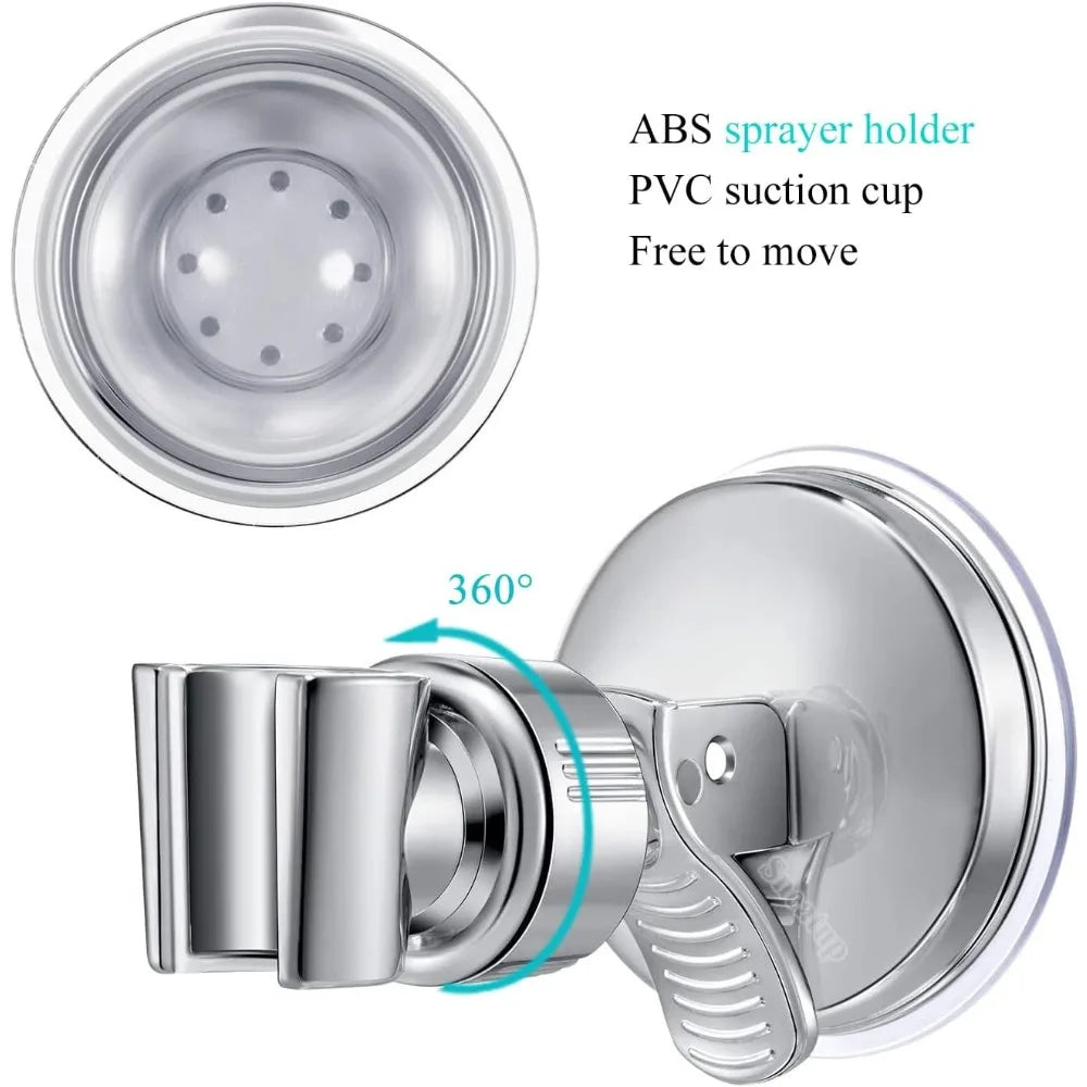 Pet Shower Set with 8.2ft Hose for Bathroom Shower Arm (Suction Holder)