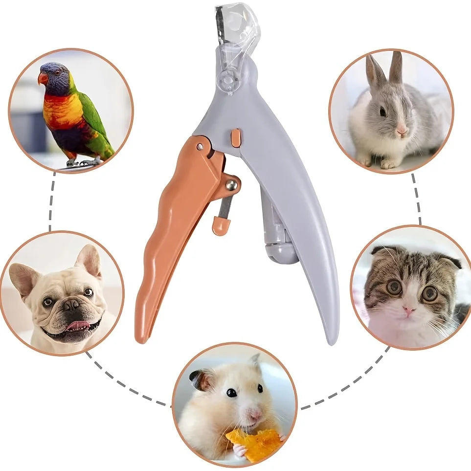 Pet Nail Clipper, Nail Trimmer for Dogs and Cats, Built-in LED Light, Steel Blades
