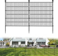 10-Panel No-Dig Metal Garden Fence. 32"H x 23.6'L. Rustproof Animal Barrier