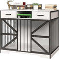 Dog Crate Furniture for Large Dogs with 2 Drawers, 44" Metal