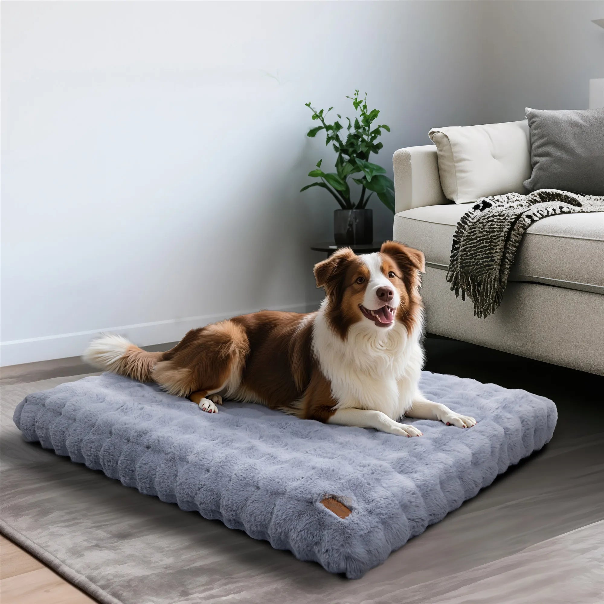 Fluffy Dog Crate Bed for Extra Large Dogs