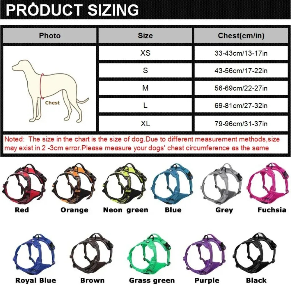 Pet Dog Harness Reflective Adjustable Breathable Vest for Small, Medium, Large Dogs, Cat and Puppy's