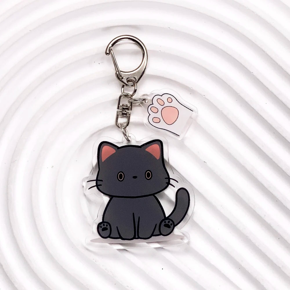 Pet Lover Cat Dog Acrylic Keychain Charms
