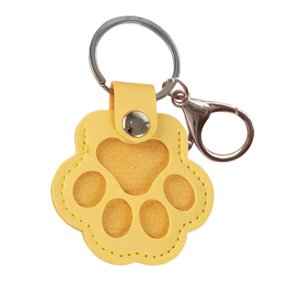 Adorable Paw Print Keychains Commemorative Pet Hair Storage Bag for Pet Lovers