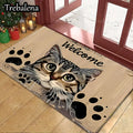 1pc Welcome Door Mat with a Cute Cat