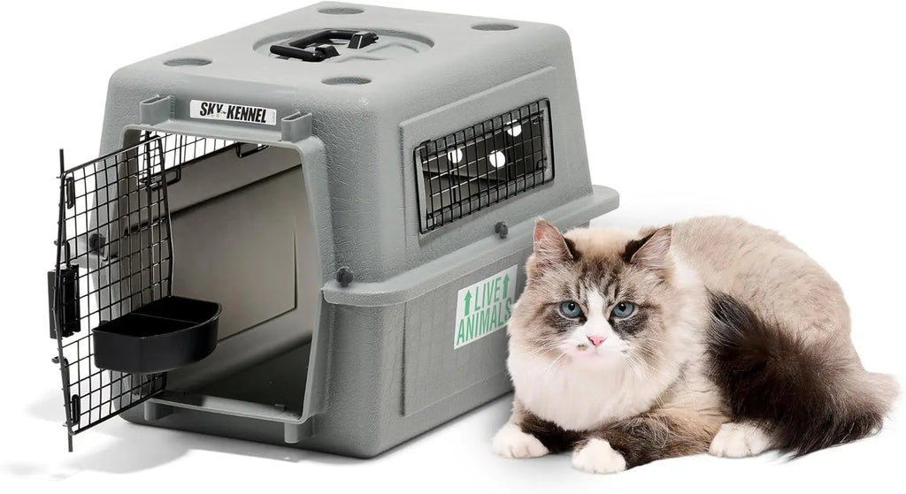 Airline Compliant Dog Crate for Small Pets up to 15 lbs. Heavy Duty Travel Kennel