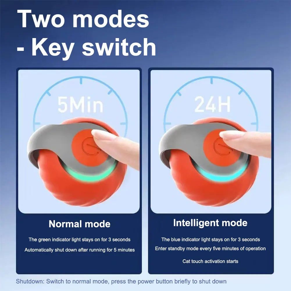 Automatic Moving Cat Toy Ball. Smart Cat Toys. USB Rechargeable.