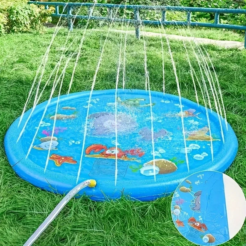 2025 Super Large 66.9-inch Blue PVC Sprinkler Pad