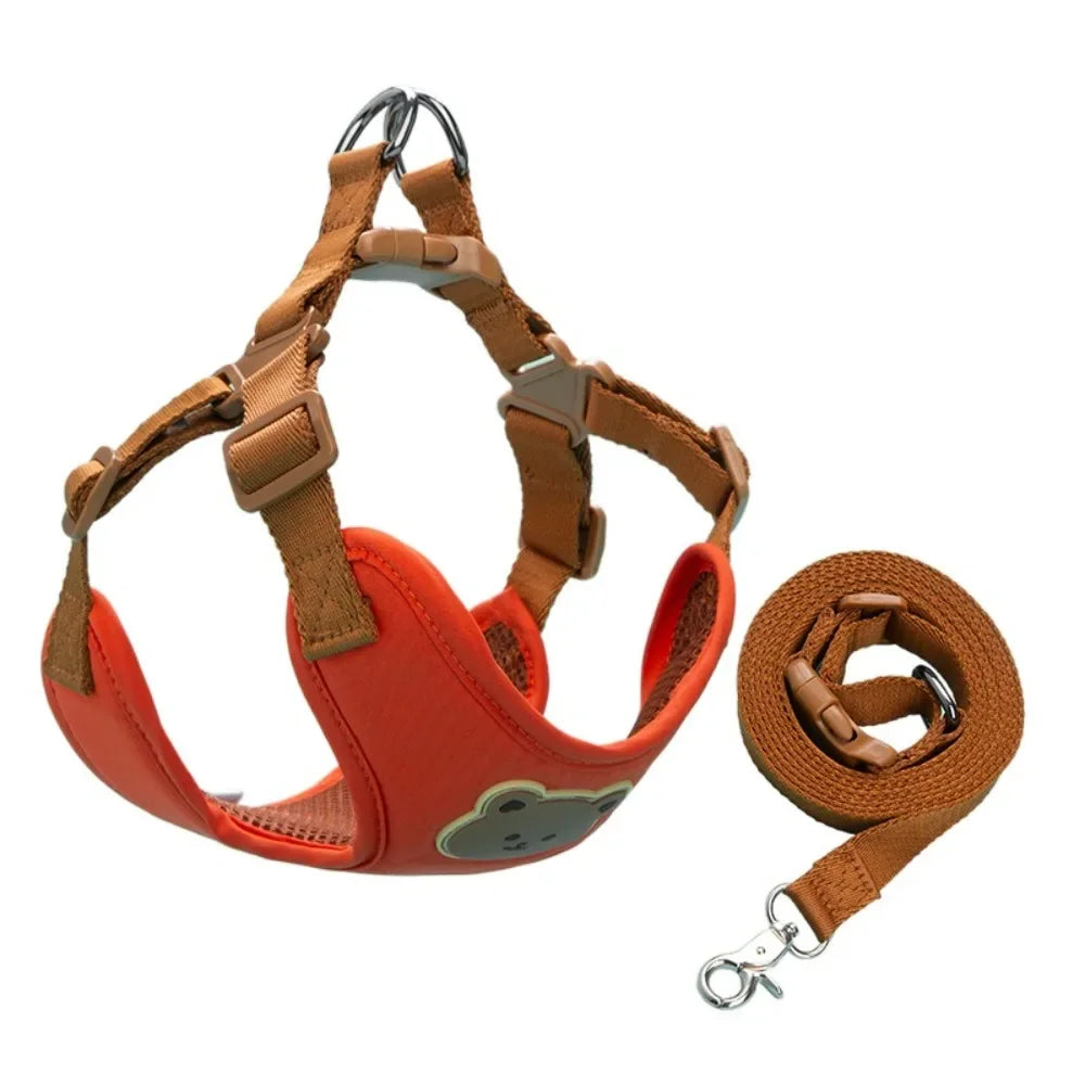 Creative Cute Pet Harness and Leash. Anti-Escape Adjustable Cat Chest Strap Vest