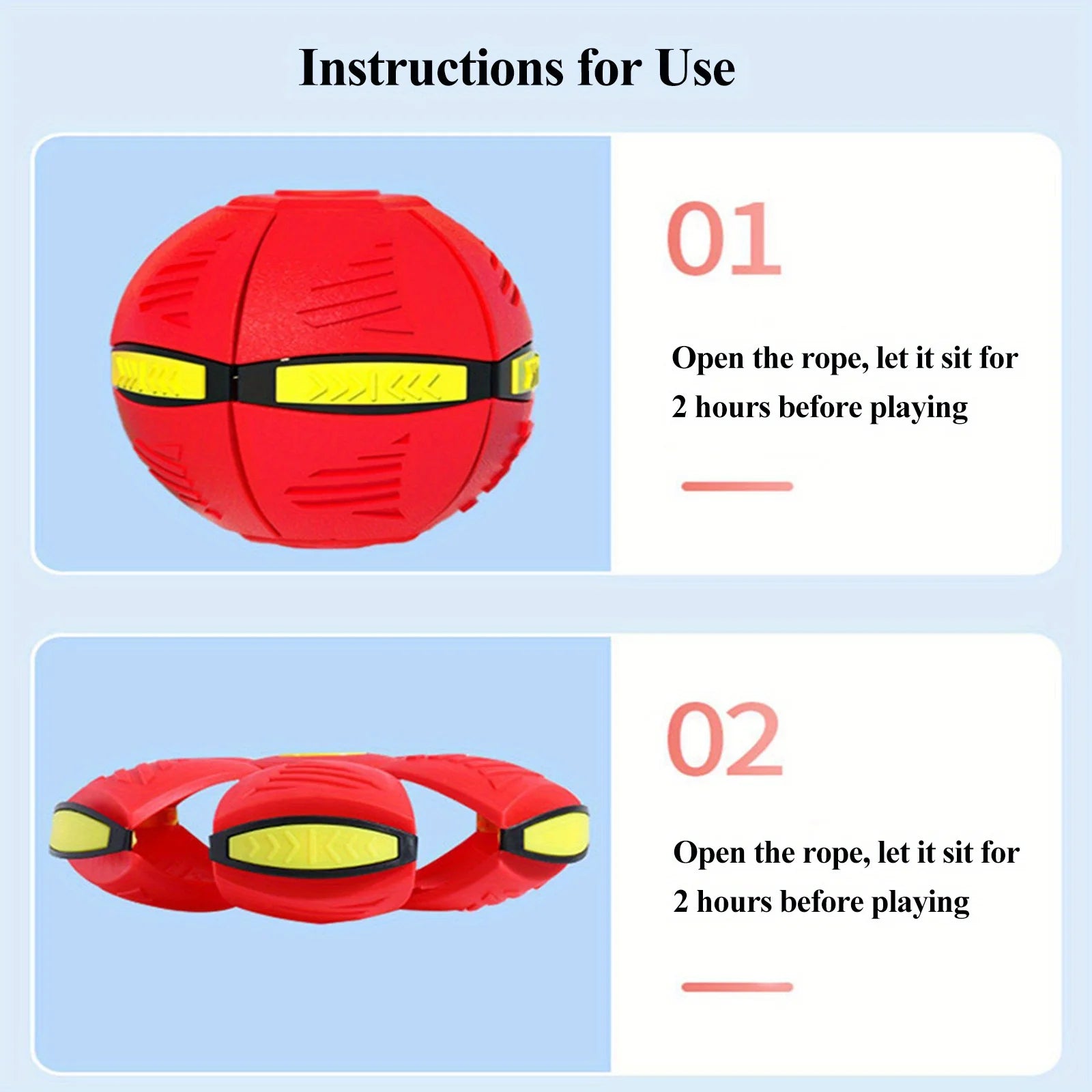 Flying Saucer Ball, Collapsible Time Delay Flying Disc Toy