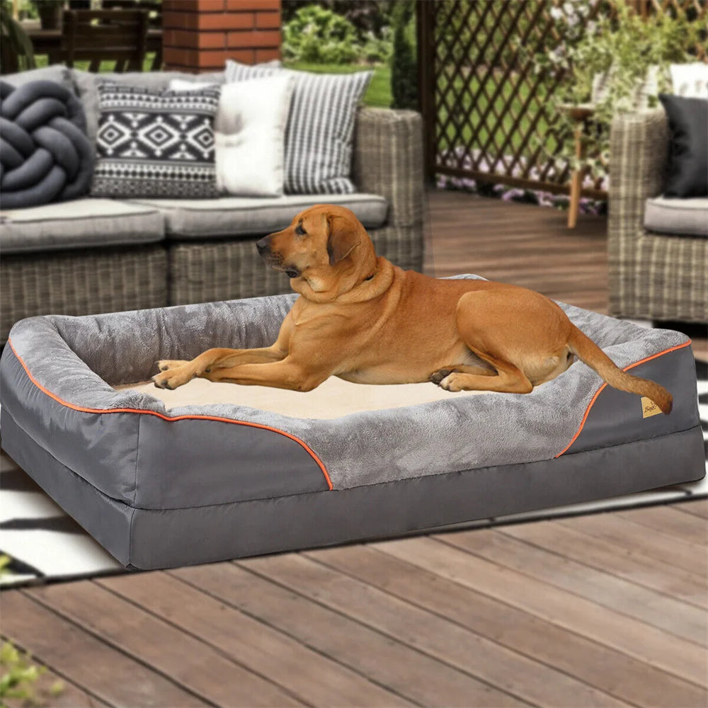 Jumbo Large Orthopedic Dog Bed with Memory Foam