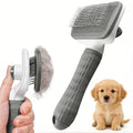 Pet Grooming Brush with One-Click Hair Removal