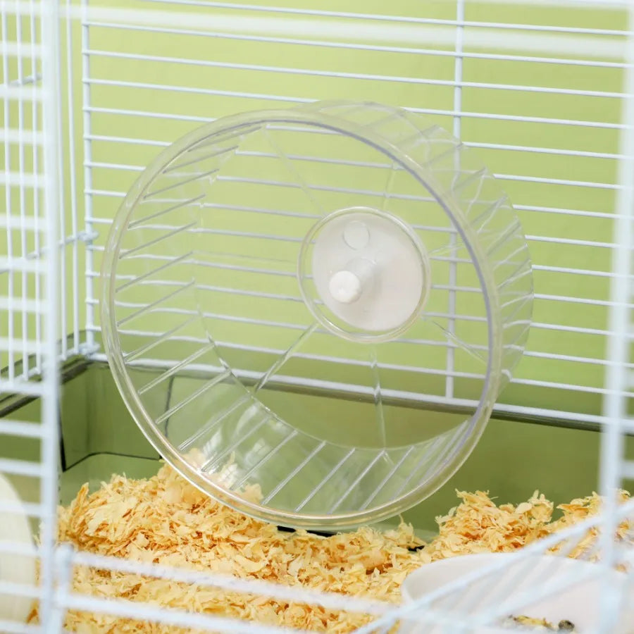 Compact Gerbil or Dwarf Hamster Cage with Tubes Exercise, Wheel, Food Dish and Water Bottle