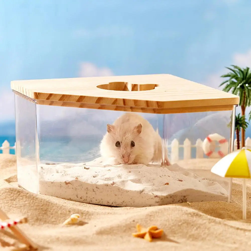 Acrylic Fully Transparent Large Pet Hamster Sand Bath