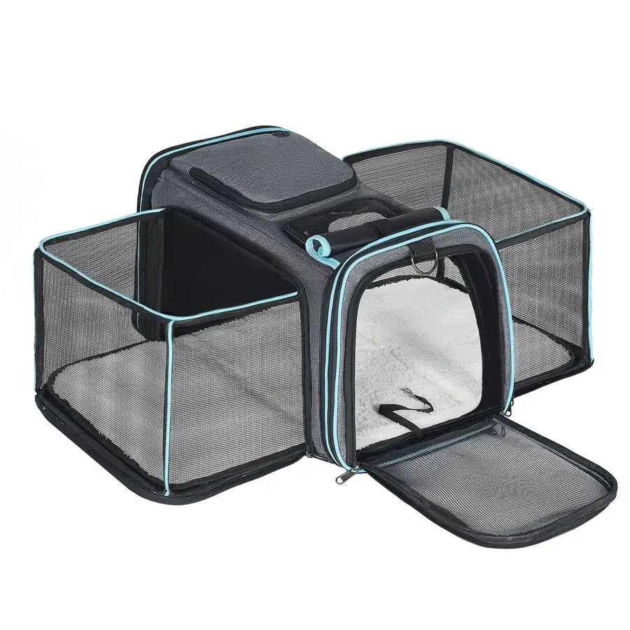 Expandable Dog or Cat Carrier. Airline Approved Soft Pet Carrier. Breathable and Collapsible Design. Ideal for Small Dogs, Cats