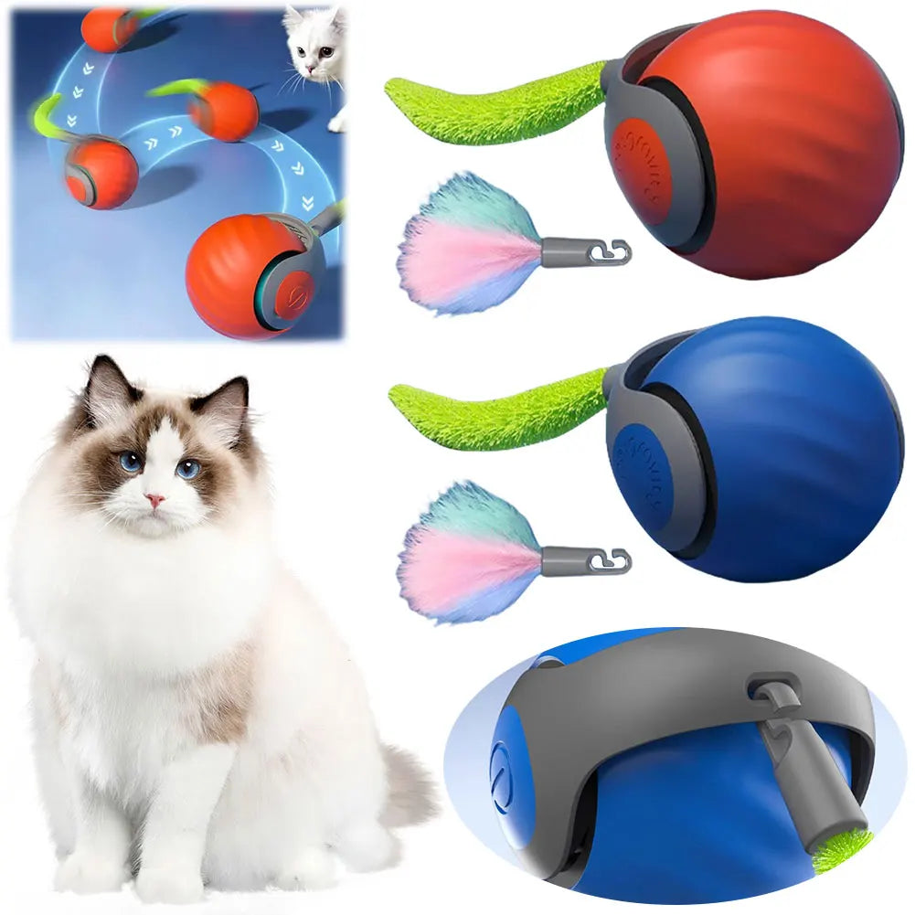 Automatic Moving Cat Toy Ball. Smart Cat Toys. USB Rechargeable.