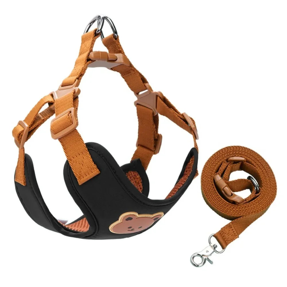 Creative Cute Pet Harness and Leash. Anti-Escape Adjustable Cat Chest Strap Vest