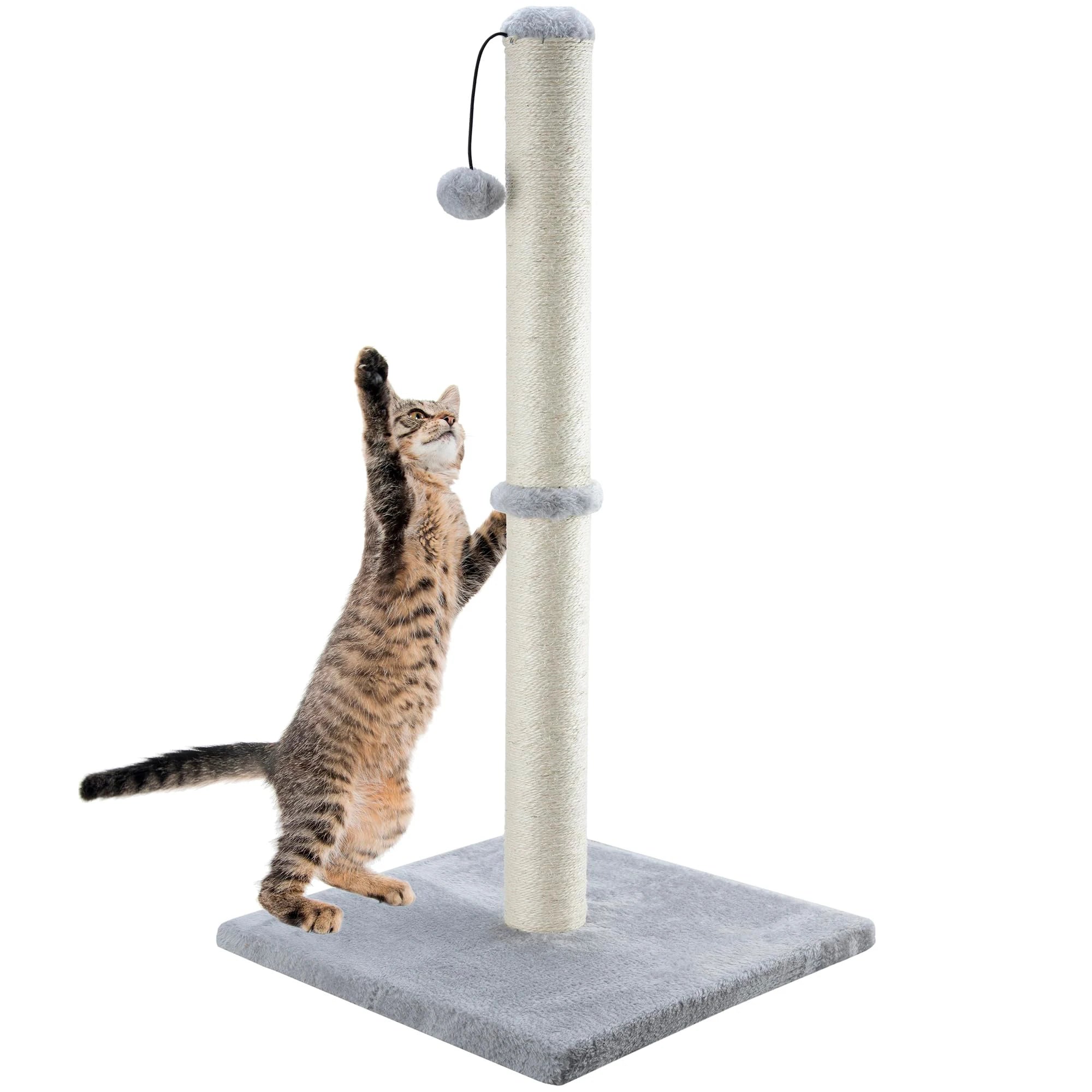 Tall Cat Scratching Posts For Indoor Cats And Kittens With Dangling Ball