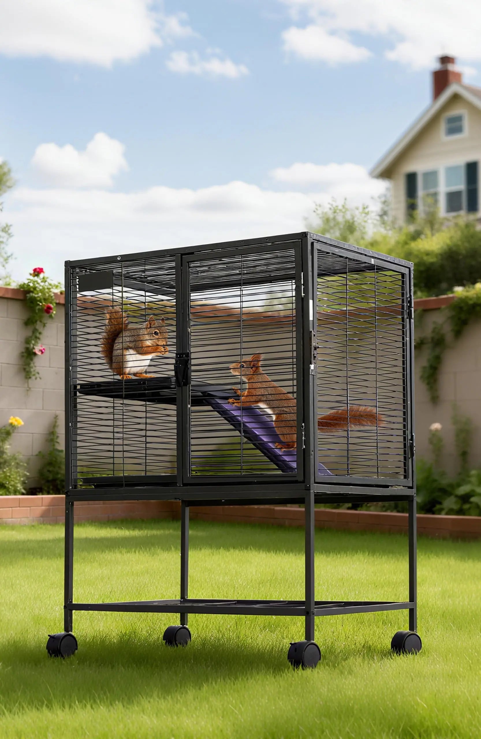 Multi-Level Metal Small Animal Cage