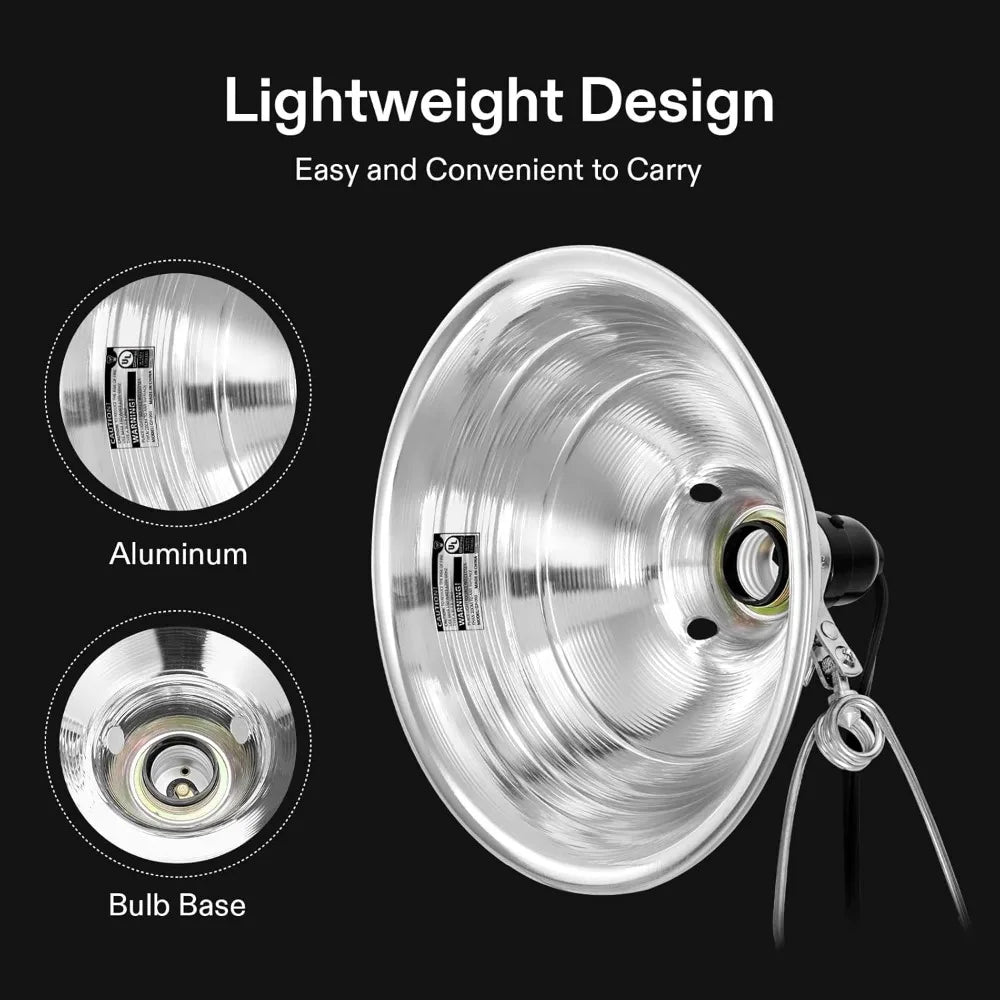 4 Pack Clamp Lamp with 8.5 Inch Aluminum Reflector, E26 Socket up to 150W, 6 Feet Cord, UL Listed