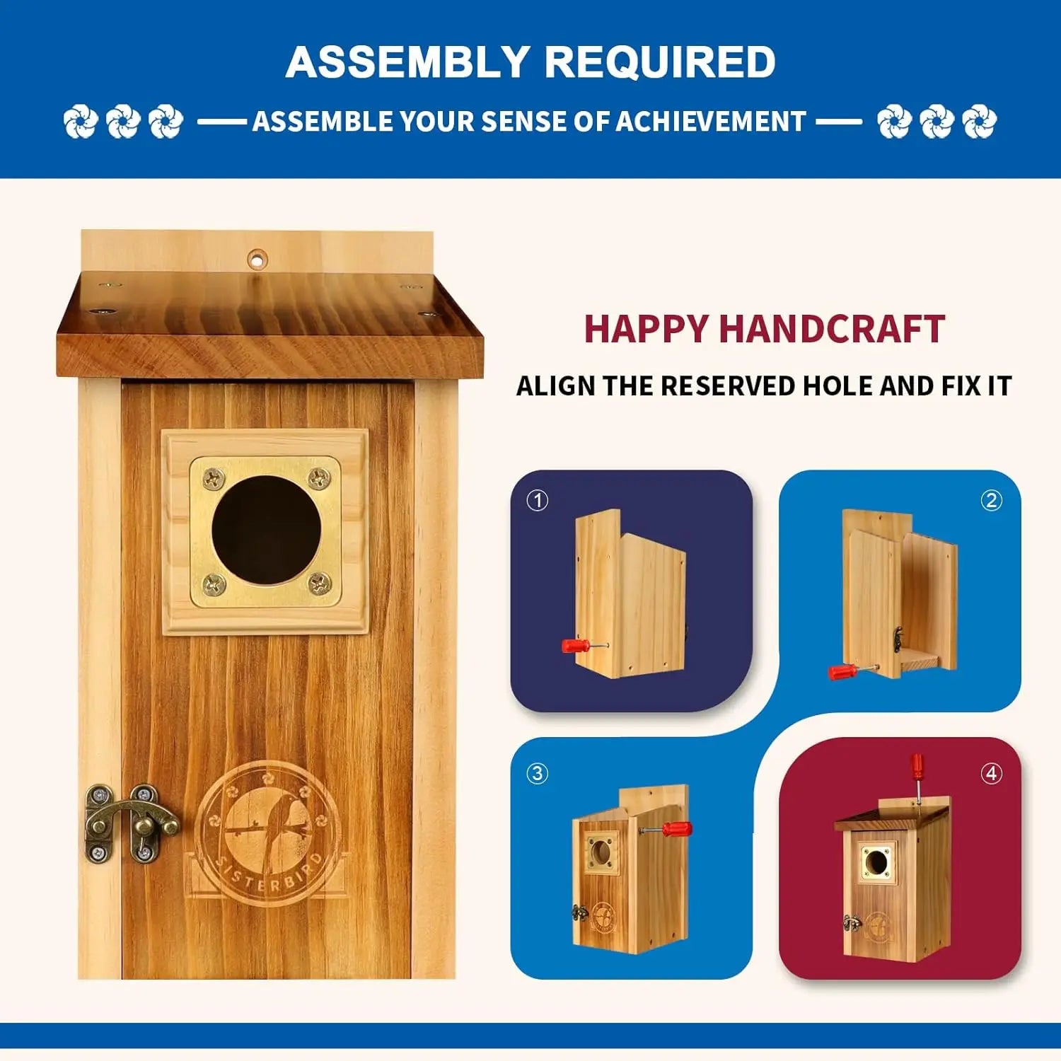 Premium Wooden Waterproof Bird Houses for Outdoors