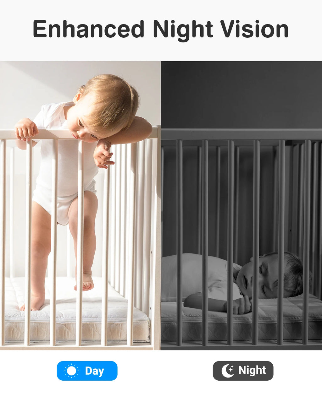 WiFi PT Home Baby/Pet Monitor Indoor Security Camera with Two-Way Audio and Motion Detection