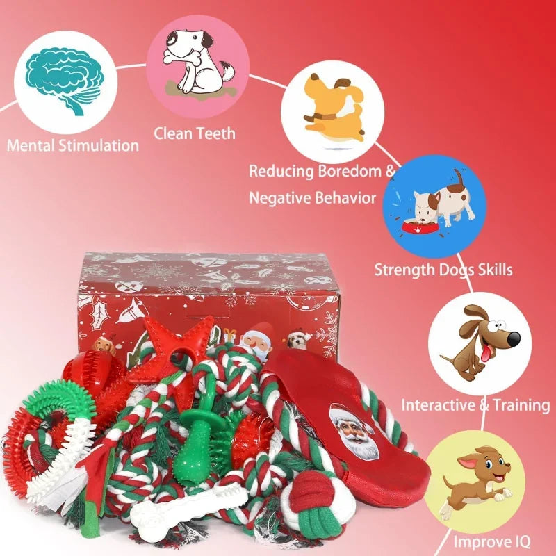 Dog Toys. Bulk 15 Pack, Puppy Chew Toys.
